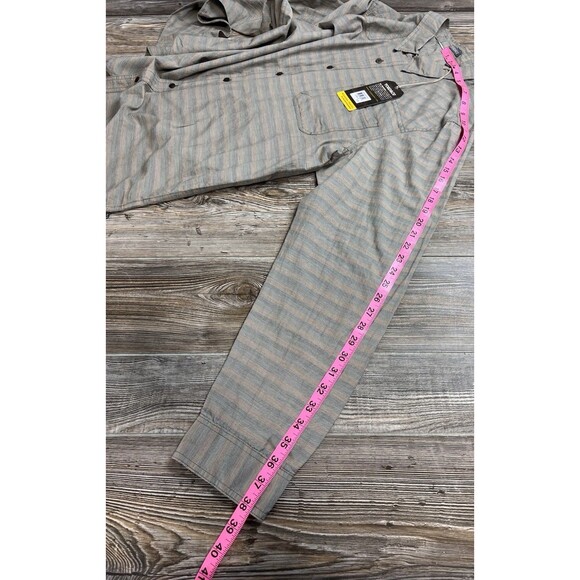 Toad & CO Wonderer Men's XXL Organic Cotton Gray Long Sleeve Button Up Shirt - Picture 10 of 16